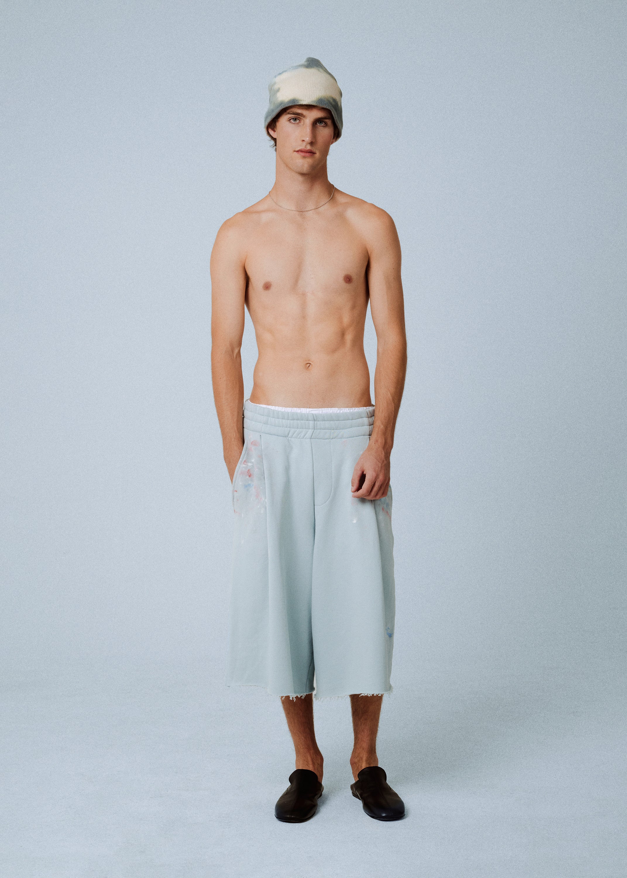 WIDE-LEG CAPRI TROUSERS IN DREAM BLUE
