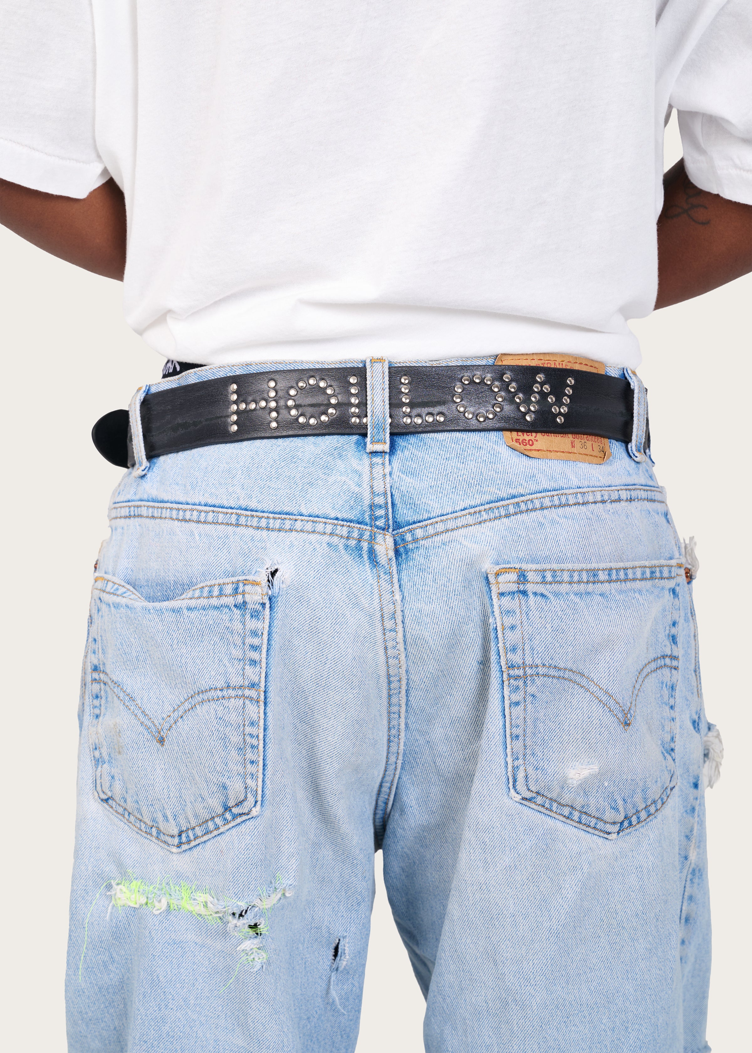 HOLLOW LEATHER BELT