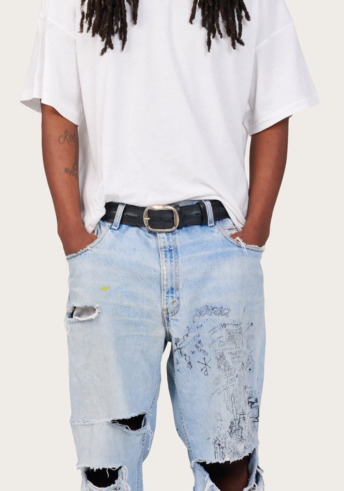 HOLLOW LEATHER BELT