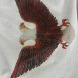 UPSIDE DOWN DOUBLE HEADED EAGLE HOODED SWEATSHIRT IN SNOW WHITE